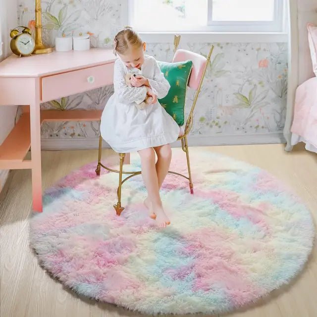 Velvéri Luxe FluffyMat Teppich | Ultraweicher, runder Plüschteppich für eine gemütliche Wohn- und Schlafzimmerdekoration 2