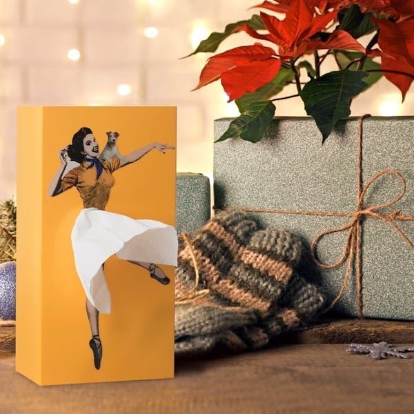 JOYBOX – Caja de pañuelos juguetona con diseño de falda