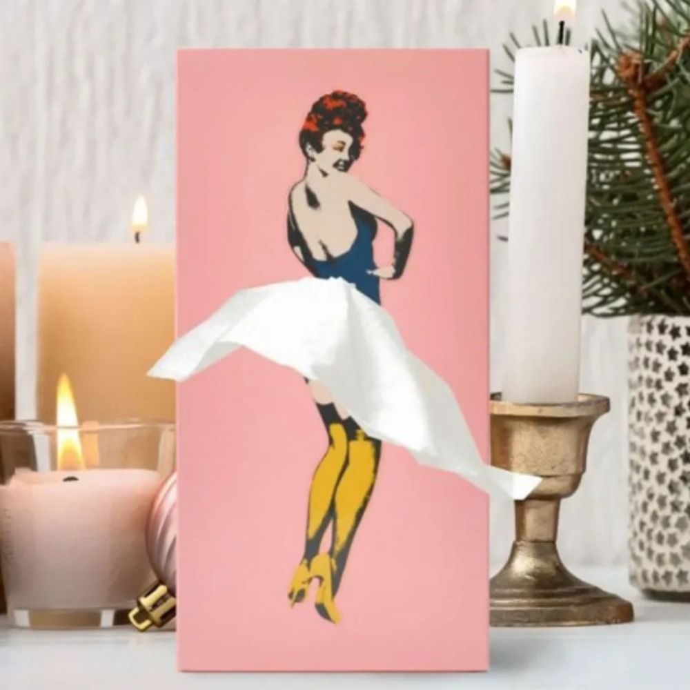 JOYBOX – Caja de pañuelos juguetona con diseño de falda