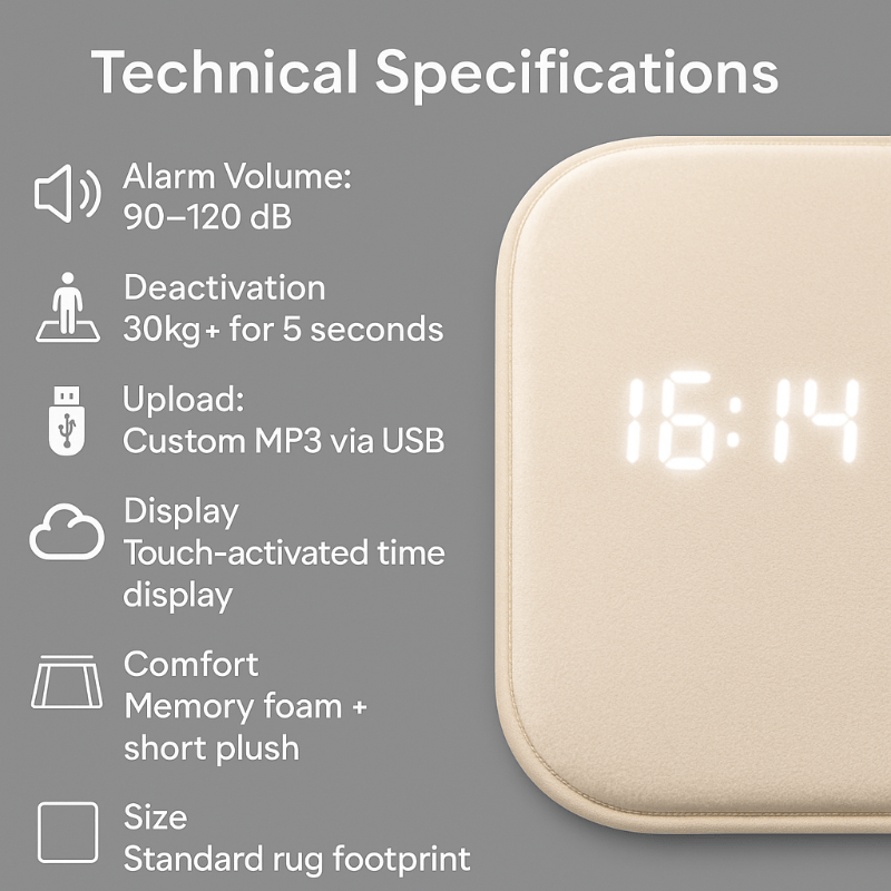 WAKESTEP – Intelligenter Teppichwecker mit Drucksensor für Tiefschläfer 3