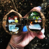 NUTSHELLIA – Casa de muñecas artesanal hecha con cáscaras de nuez y luz interior