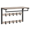 WALLVERA – 3-in-1 Wandgarderobe mit Ablage, Haken und Kleiderstange 8