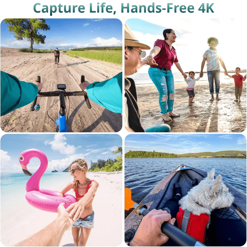 WAVECAM Pro – 4K wasserdichtes Action-Kamera-Paket mit Halterungen und SD-Karte 6