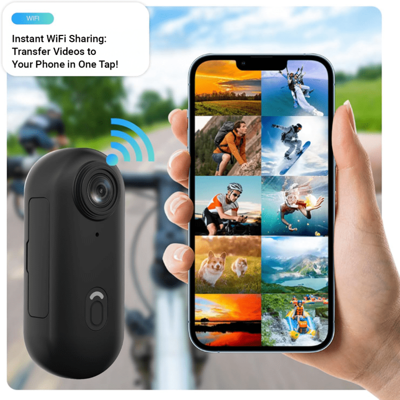 WAVECAM Pro – 4K wasserdichtes Action-Kamera-Paket mit Halterungen und SD-Karte 8