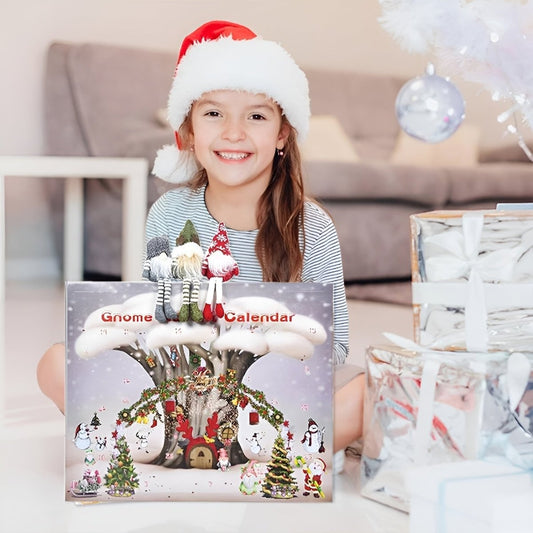 GNOMARIA 2025 – Calendario de adviento de duendes de peluche hechos a mano para una alegre Navidad festiva