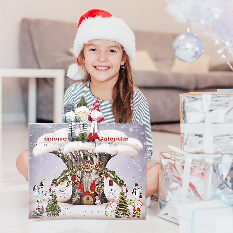 GNOMARIA 2025 – Calendario de adviento de duendes de peluche hechos a mano para una alegre Navidad festiva