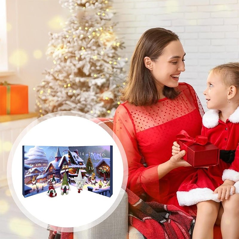 GNOMARIA 2025 – Calendario de adviento de duendes de peluche hechos a mano para una alegre Navidad festiva