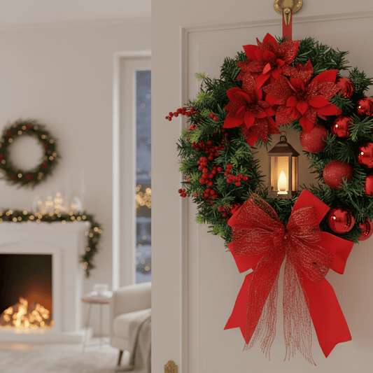 WREATHLUME – Weihnachtslaternenkranz mit Ornamenten und gemütlichem Schein 0