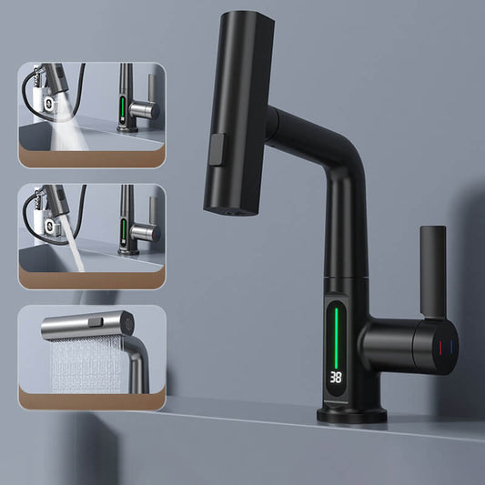 Robinet WaterMaster – robinet pivotant à 360° avec affichage LED de la température pour cuisine et salle de bain