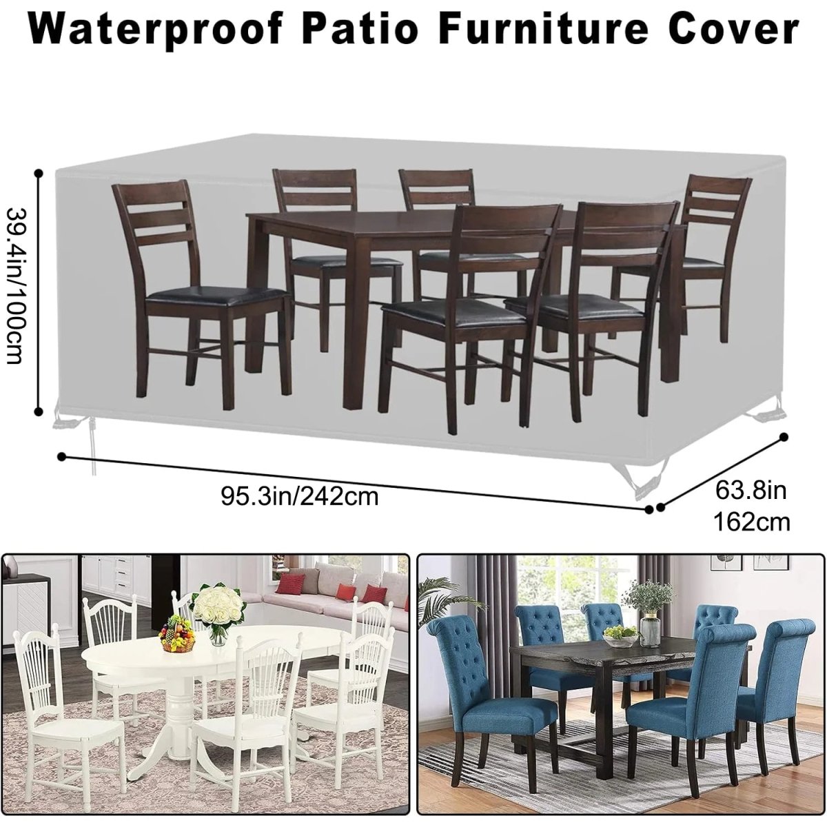 FURNICOVER – Funda resistente para muebles de jardín y terraza