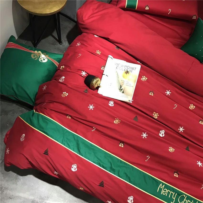 Winterpercale - Weihnachtsbettbezug-Set aus 100 % Ägyptischer Baumwolle, Atmungsaktiv & Hypoallergen 3