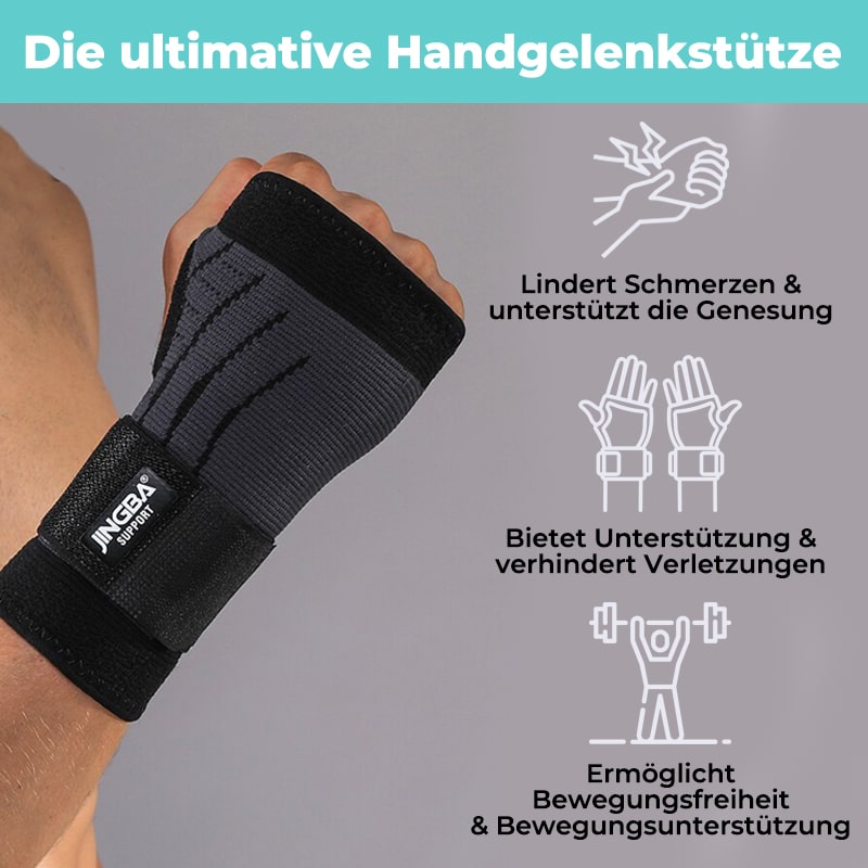 WristRelief 3D – Fascia per polso con compressione 3D e chiusura in velcro regolabile
