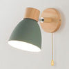 YADIEL LAMPADA DA PARETE – Lampada da parete nordica in legno con interruttore a tirante