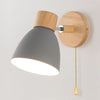 YADIEL LAMPADA DA PARETE – Lampada da parete nordica in legno con interruttore a tirante
