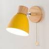 YADIEL LAMPADA DA PARETE – Lampada da parete nordica in legno con interruttore a tirante