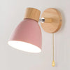 YADIEL LAMPADA DA PARETE – Lampada da parete nordica in legno con interruttore a tirante