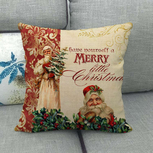 YULECUSH – Festlicher 18-Zoll-Kissenbezug mit verstecktem Reißverschluss für die Weihnachtsdekoration 0