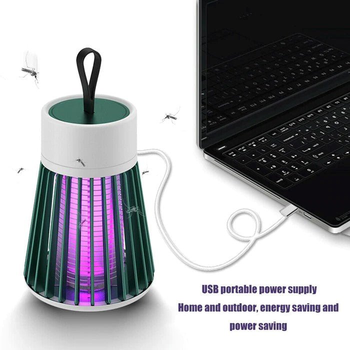LumiGuard lámpara portátil para eliminación de mosquitos | Trampa de insectos UV silenciosa para protección en interiores y exteriores
