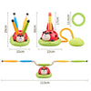 PlayMax ensemble de jeu 3-en-1 – corde à sauter, lancer d'anneaux & fusée à pédales pour intérieur & extérieur