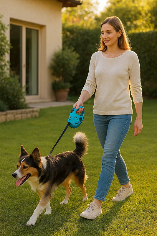 BRIGHTLEASH – LED-Hundeleine mit Reflektoren & Einzugsmechanismus für sichere Spaziergänge