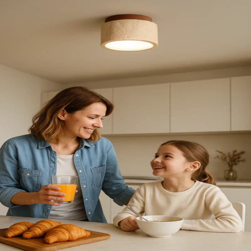 CIELWOOD – Lampada da soffitto LED minimalista in legno per un'atmosfera calda