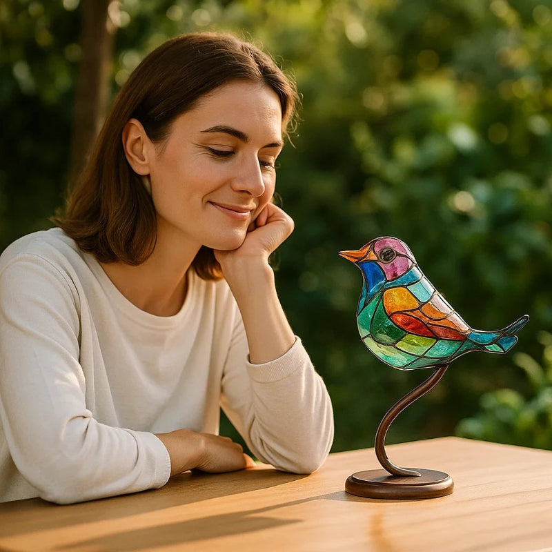 CHROMAFOWL – Handgefertigte bunte Vogelstatue aus Acryl zur Dekoration