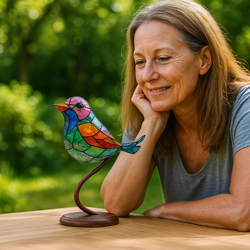 CHROMAFOWL – Handgefertigte bunte Vogelstatue aus Acryl zur Dekoration