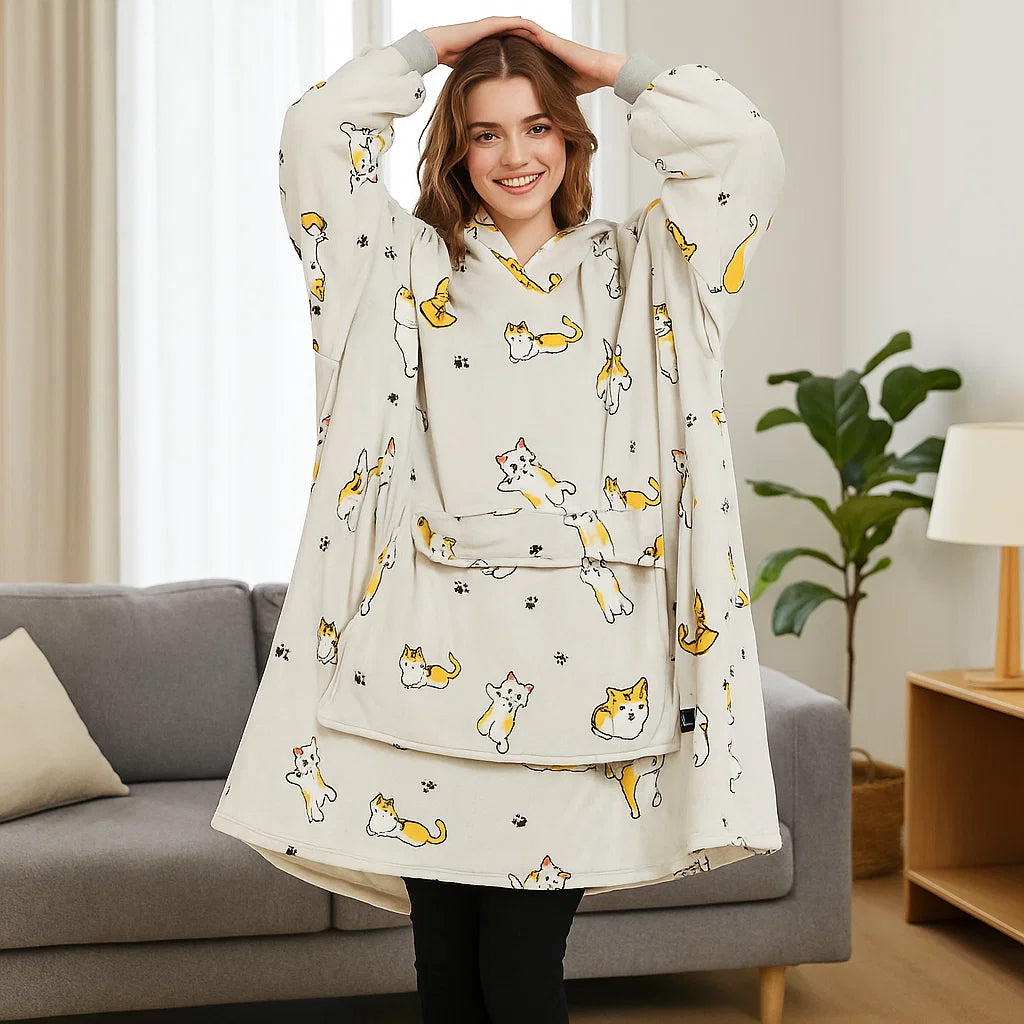 FIREFLEECE – USB-beheizter Decken-Hoodie für intensive Wärme