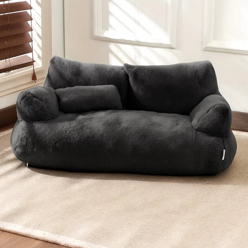 FluffyComfort - Canapé pour animaux de compagnie luxueux et doux pour une détente ultime