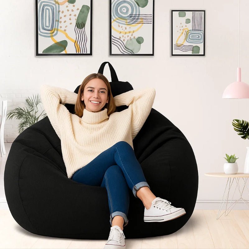 CasaLino – Luxuriöser Leinen Sitzsack mit Füllung