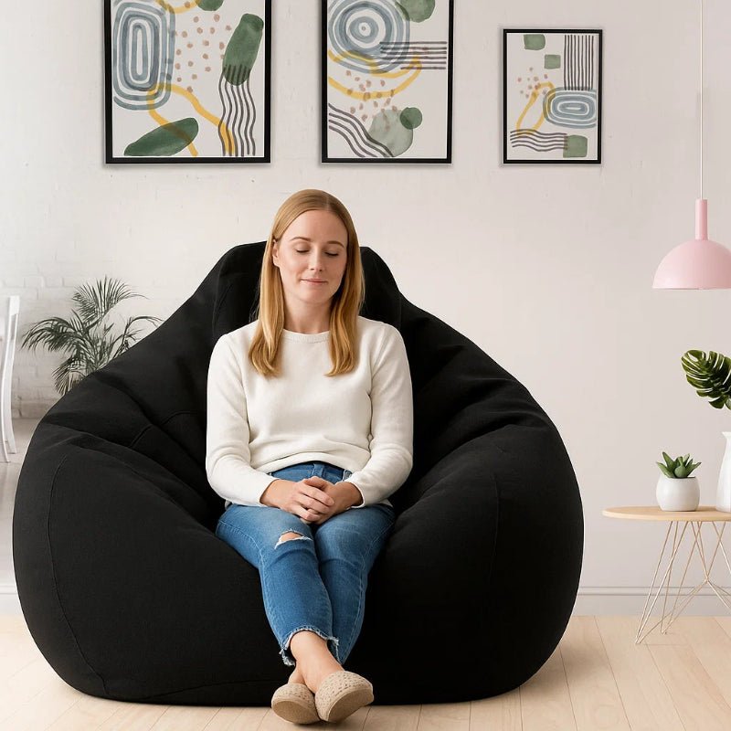 CasaLino – Luxuriöser Leinen Sitzsack mit Füllung