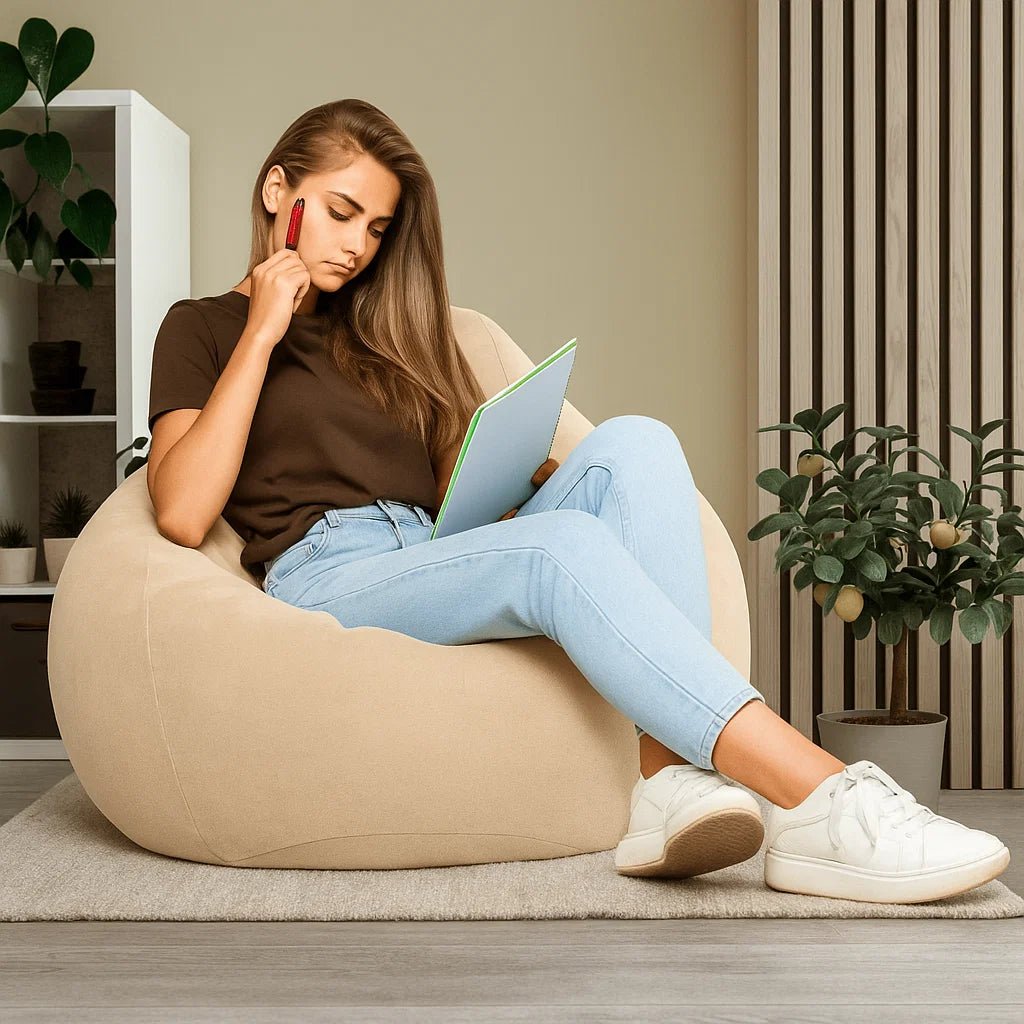 CasaLino – Luxuriöser Leinen Sitzsack mit Füllung