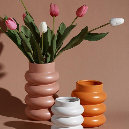 AREVA – Élégant vase en céramique pour des accents stylés