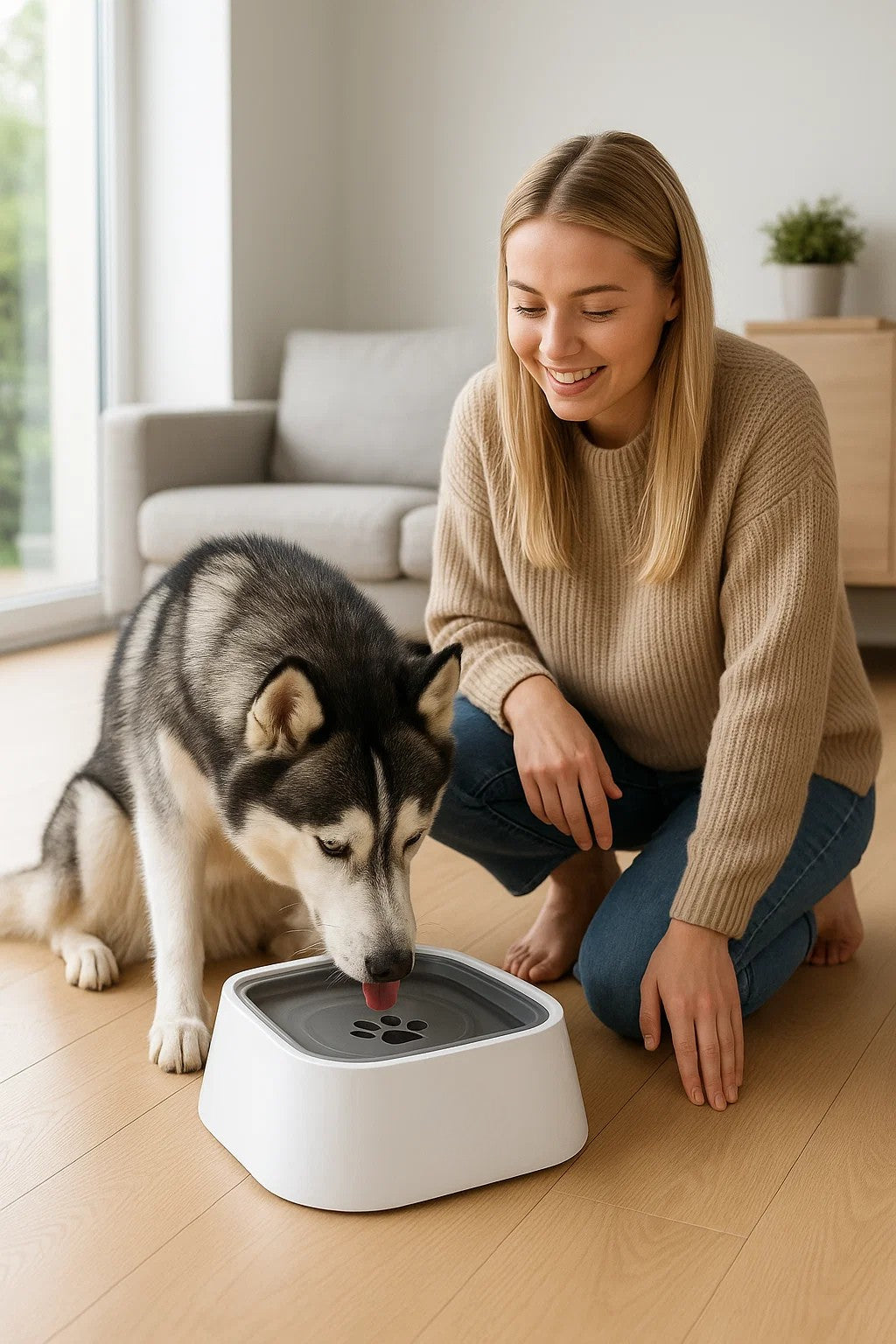 DrinkGuard – Ciotola d'acqua anti-gocciolamento per pavimenti puliti