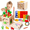 TinyTrail PlayCube – scatola gioco Montessori 8-in-1 in legno per neonati