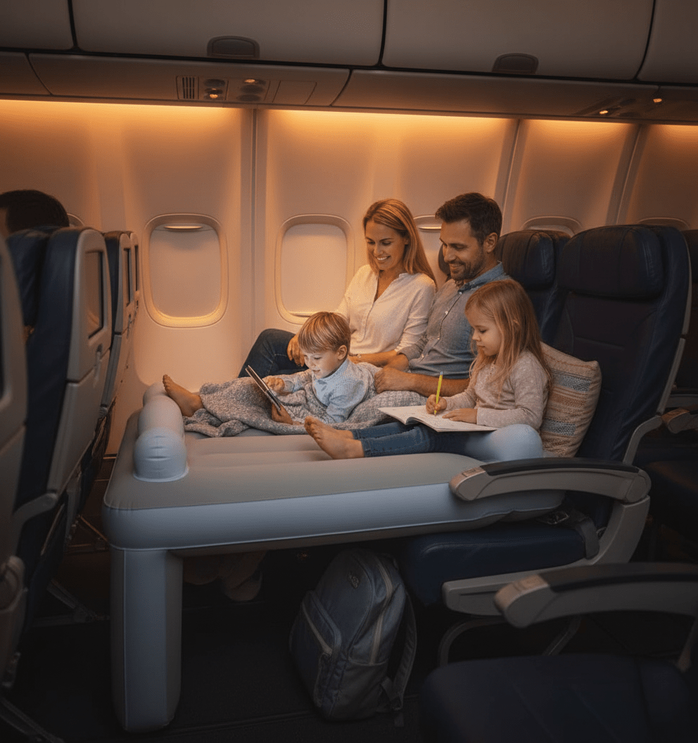 SkyNap – Komfortables Kinderflugbett für unterwegs für entspannten Schlaf