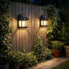 Solar LED-Wandleuchte – Wasserdichte Außenlampe mit Lichtsensor für Garten, Hof und Zaun (2 Stück)