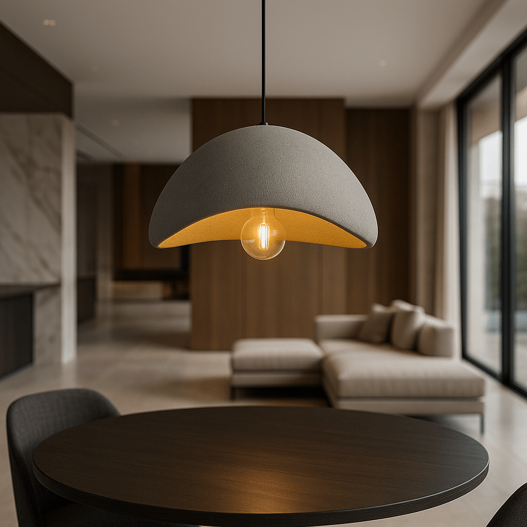 Modern dome pendant ceiling light in dining room