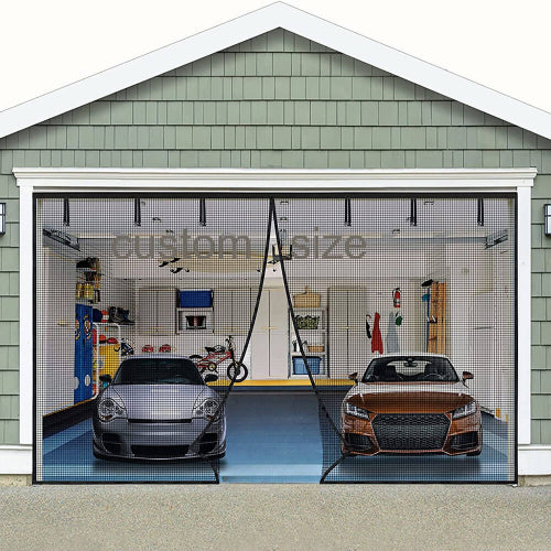 AeroShield Insektenfreies Garagenfenster | Magnetisches Netz für Garagentore für frische Luft und Insektenschutz