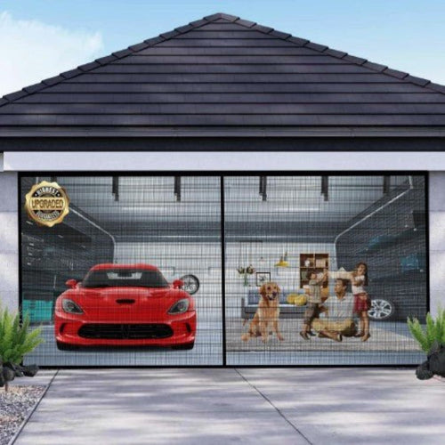 AeroShield Insektenfreies Garagenfenster | Magnetisches Netz für Garagentore für frische Luft und Insektenschutz