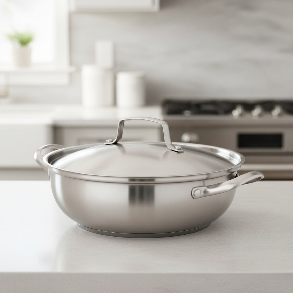 EcoHeat – Edelstahl-Kochtopf 26 cm mit gleichmäßiger Wärmeverteilung