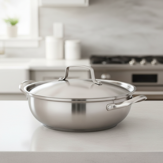 EcoHeat – Edelstahl-Kochtopf 26 cm mit gleichmäßiger Wärmeverteilung