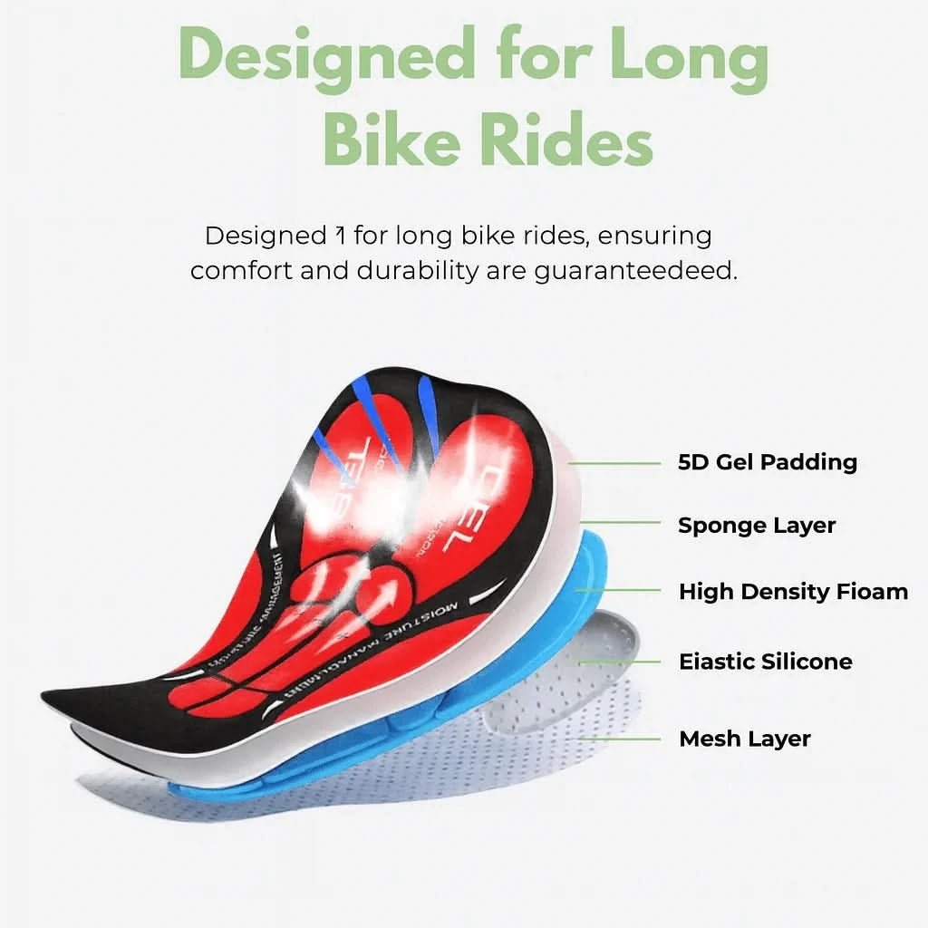 BIKERIDE Shorts – Gel-gepolsterte Fahrradhose gegen Zadelpijn