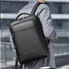 Eleganter Leder-Rucksack Damen/Herren mit USB-Anschluss für Laptop und Alltag, 15,6 Zoll, Schwarz-2