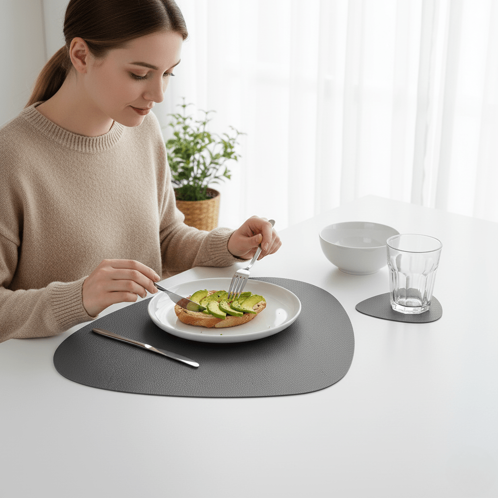CLARO ELEGANCE – Design-Tischset mit Untersetzern, hitzebeständig und vielseitig nutzbar