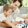 ColorSplash – Ensemble de peintures pour doigts pour enfants créatifs avec tampons et règles