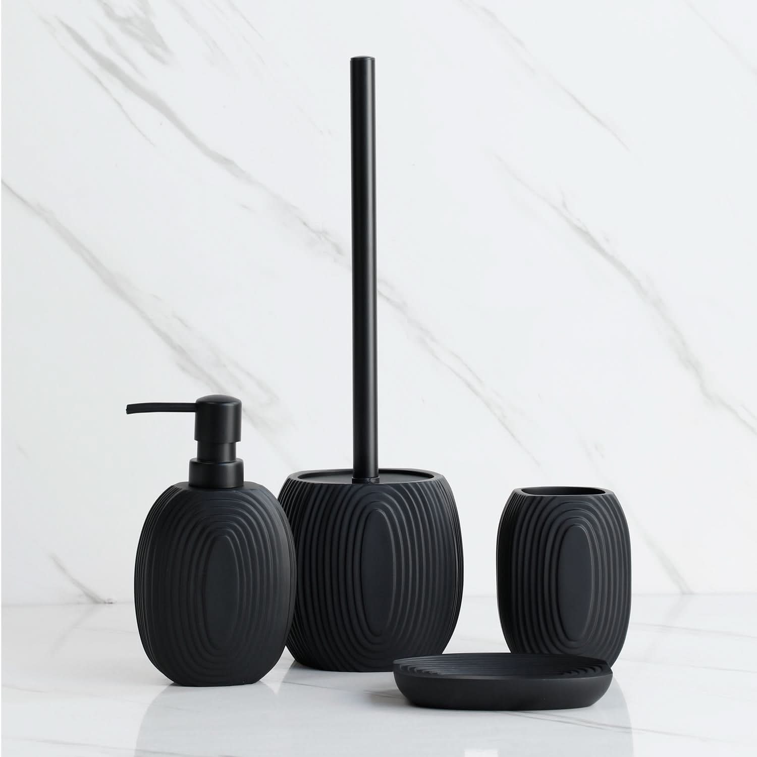bathlux - 4teiliges badezimmer-accessoires-set