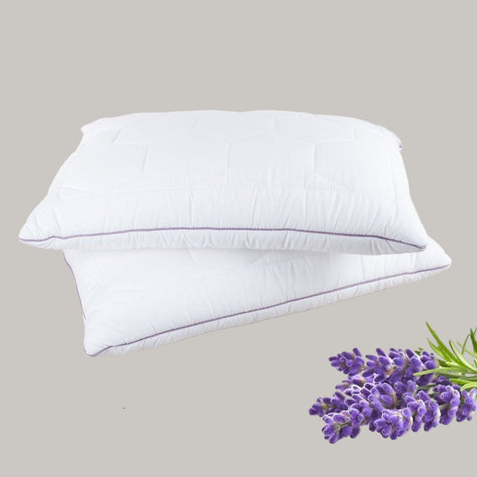 Aurelissen Lavendia Almohada | Hipoalergénica y Antibacteriana | Con Aroma a Lavanda | Almohada Suave para Piel Sensible