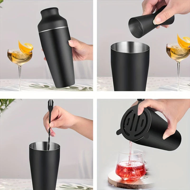 Professionelles Cocktail-Set – Edelstahl Barkeeper Set für perfekte Drinks