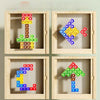 Ecoblock Tetris tablero – juego de rompecabezas de madera para niños y adultos – diversión sostenible para entrenar el cerebro